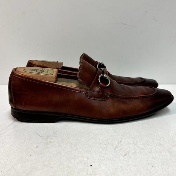 GUC Magnanni x Saks Fifth Avenue Horse Bit Loafer Chili Brown Made Portugal 8.5 - Picture 3 of 12